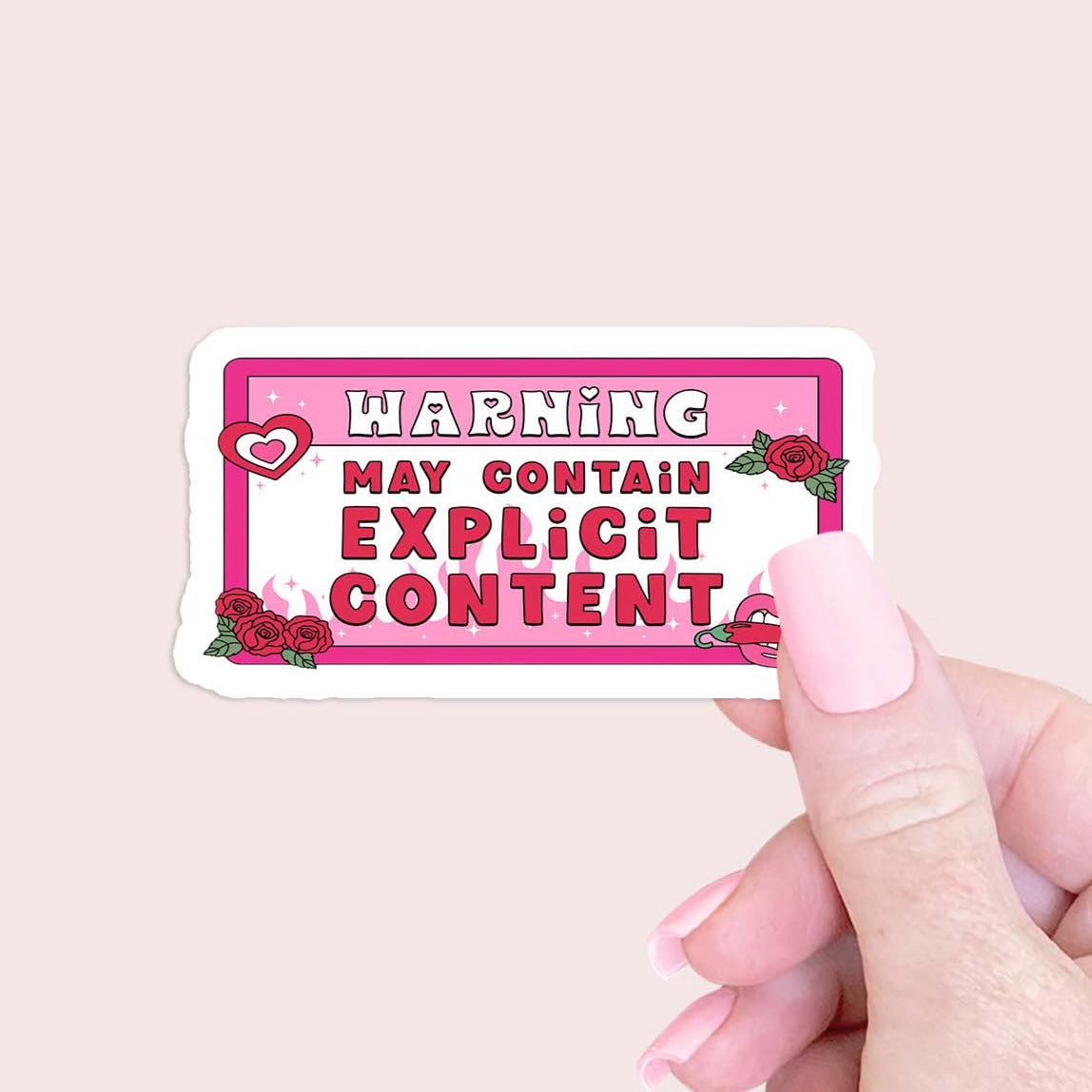 Warning May Contains Explicit Content Sticker