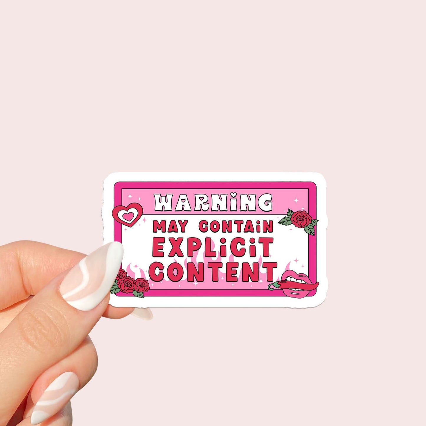 Warning May Contains Explicit Content Sticker