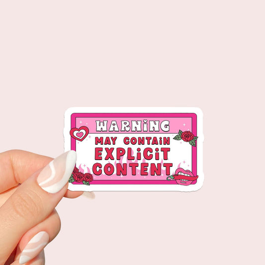 Warning May Contains Explicit Content Sticker