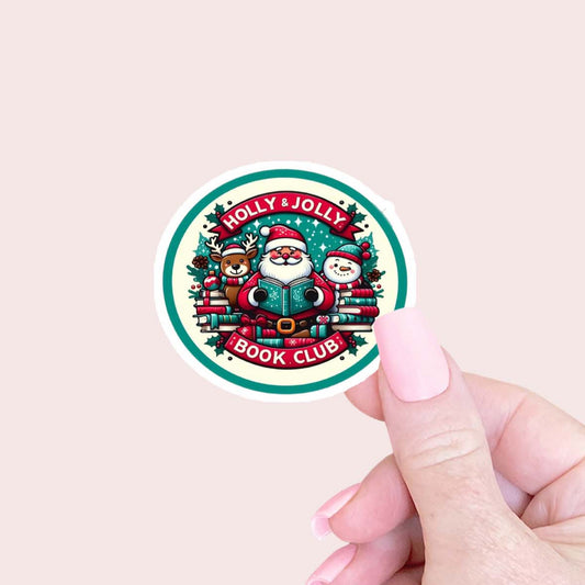 Holly & Jolly Book Club Sticker
