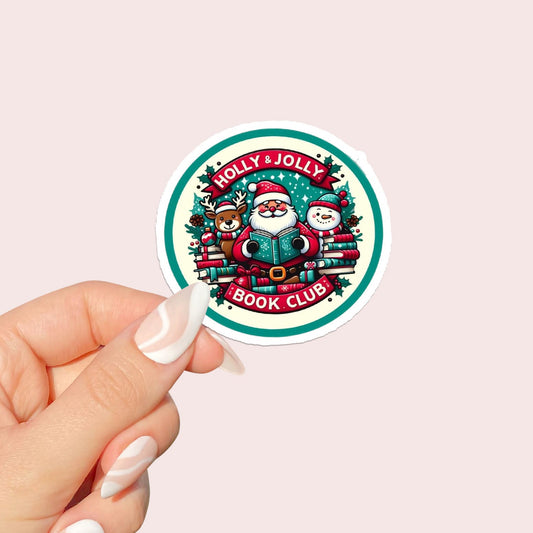 Holly & Jolly Book Club Sticker