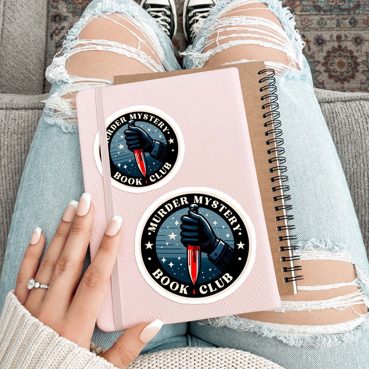 Murder Mystery Book Club Sticker