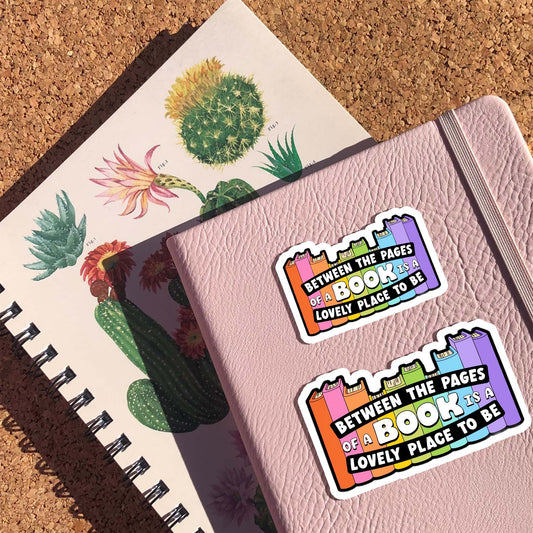 Between the pages of a book Sticker