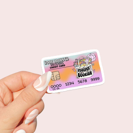 Book Readers Credit Card Sticker