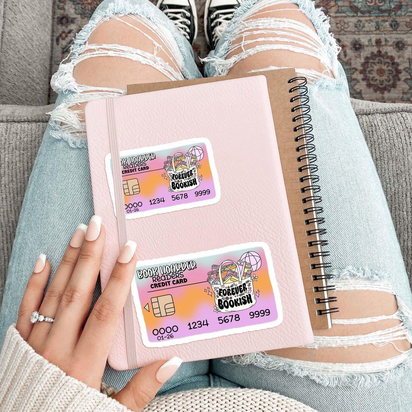 Book Readers Credit Card Sticker
