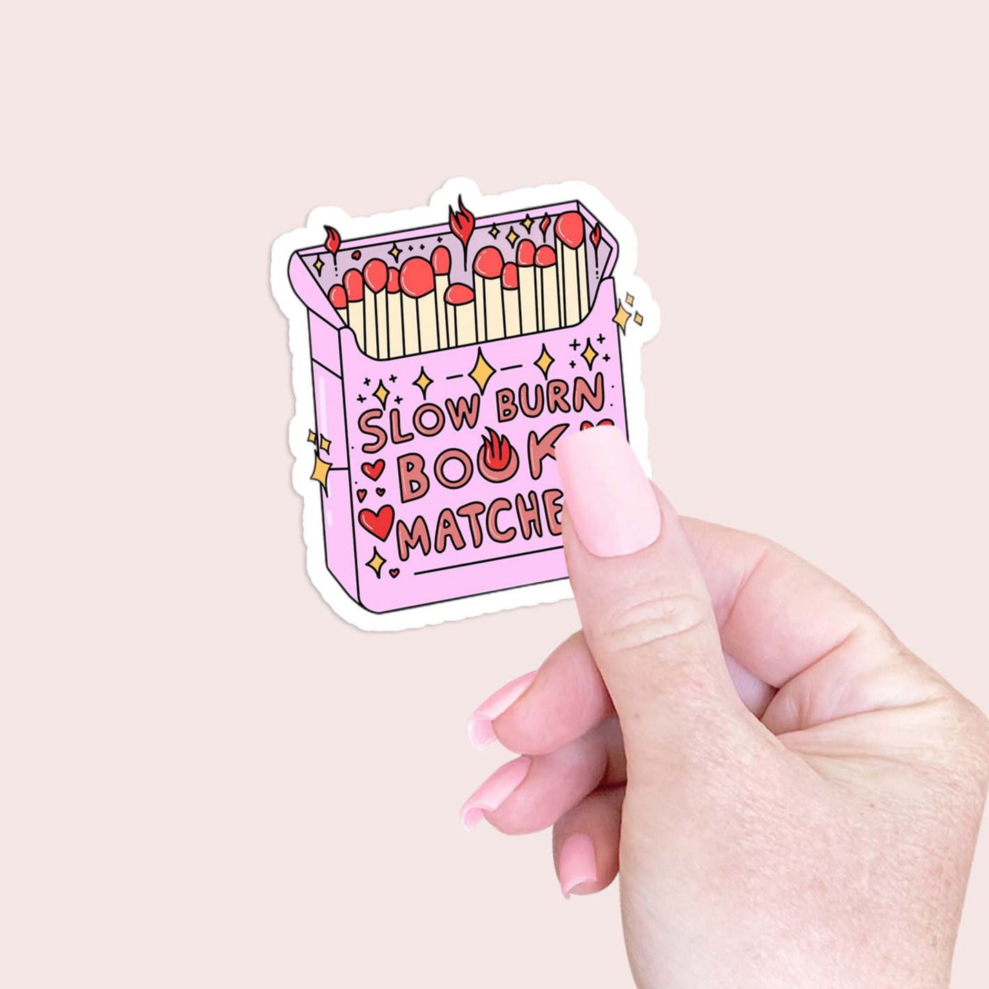 Slow Burn Book Matches Sticker
