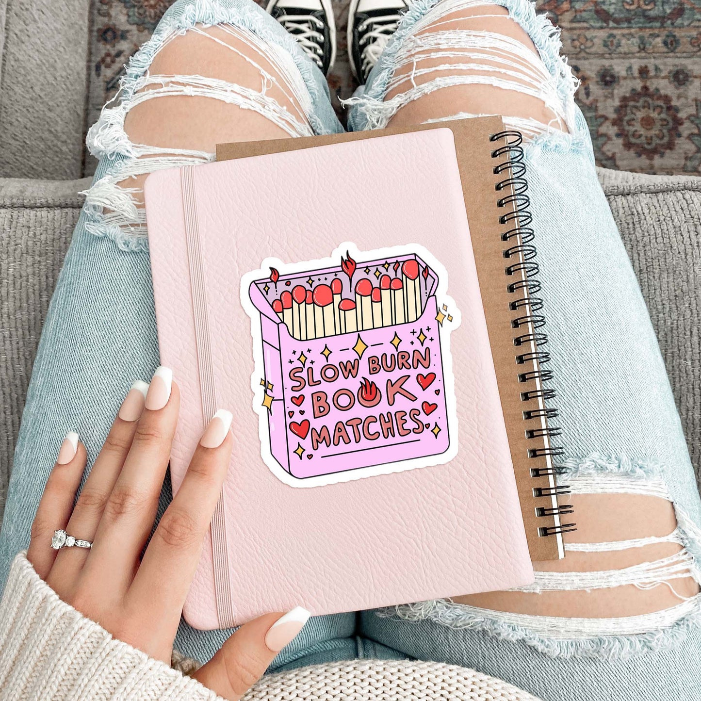 Slow Burn Book Matches Sticker