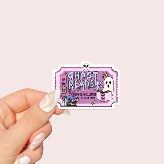 Ghost Readers Book Club Sticker