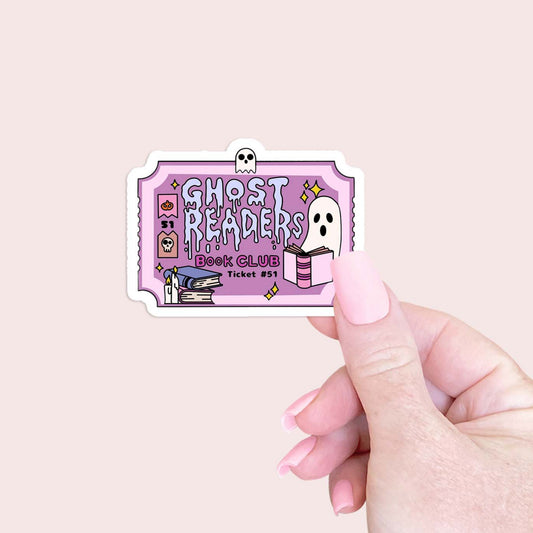 Ghost Readers Book Club Sticker