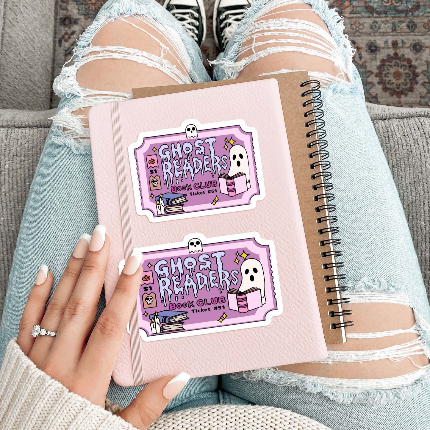 Ghost Readers Book Club Sticker