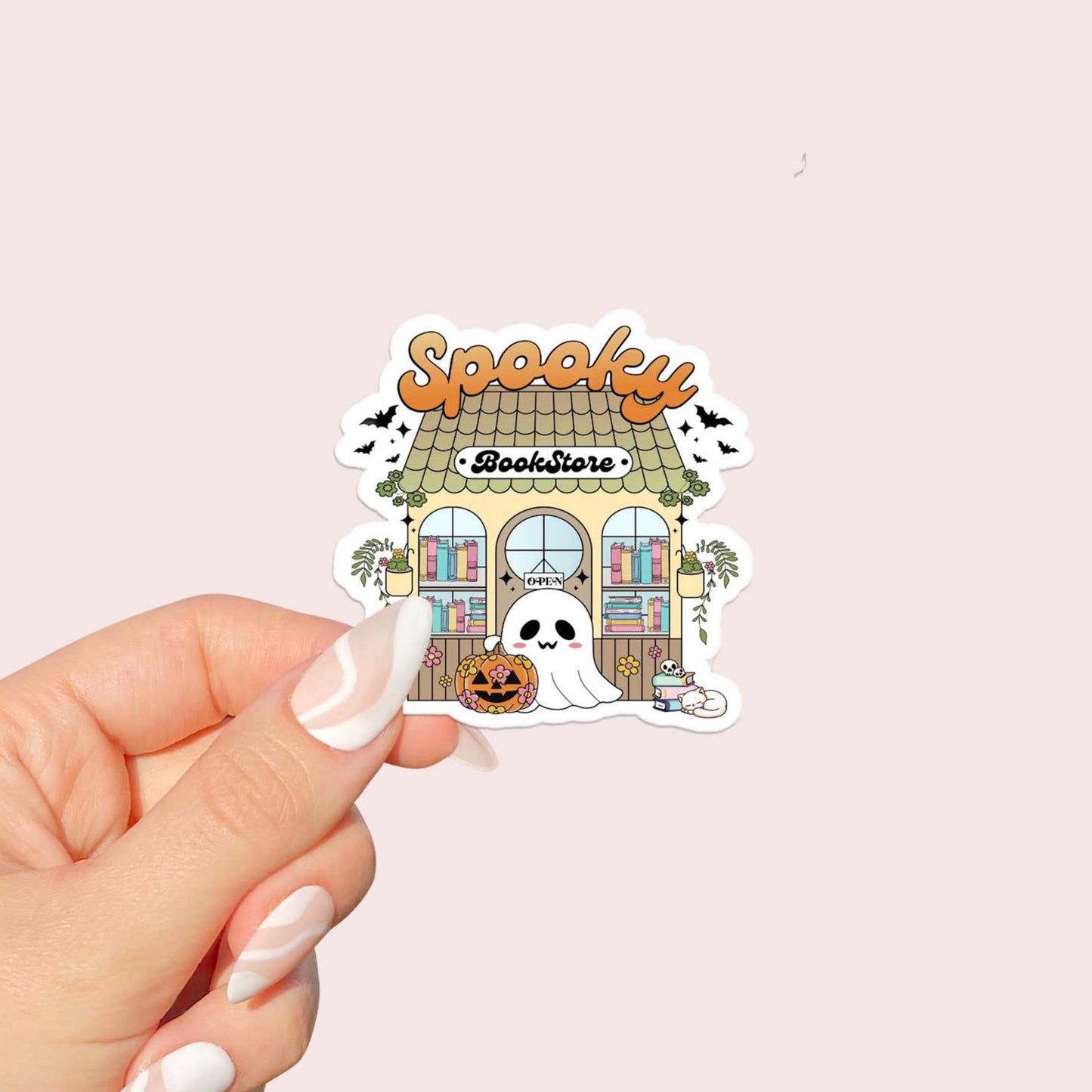 Spooky Bookstore Sticker
