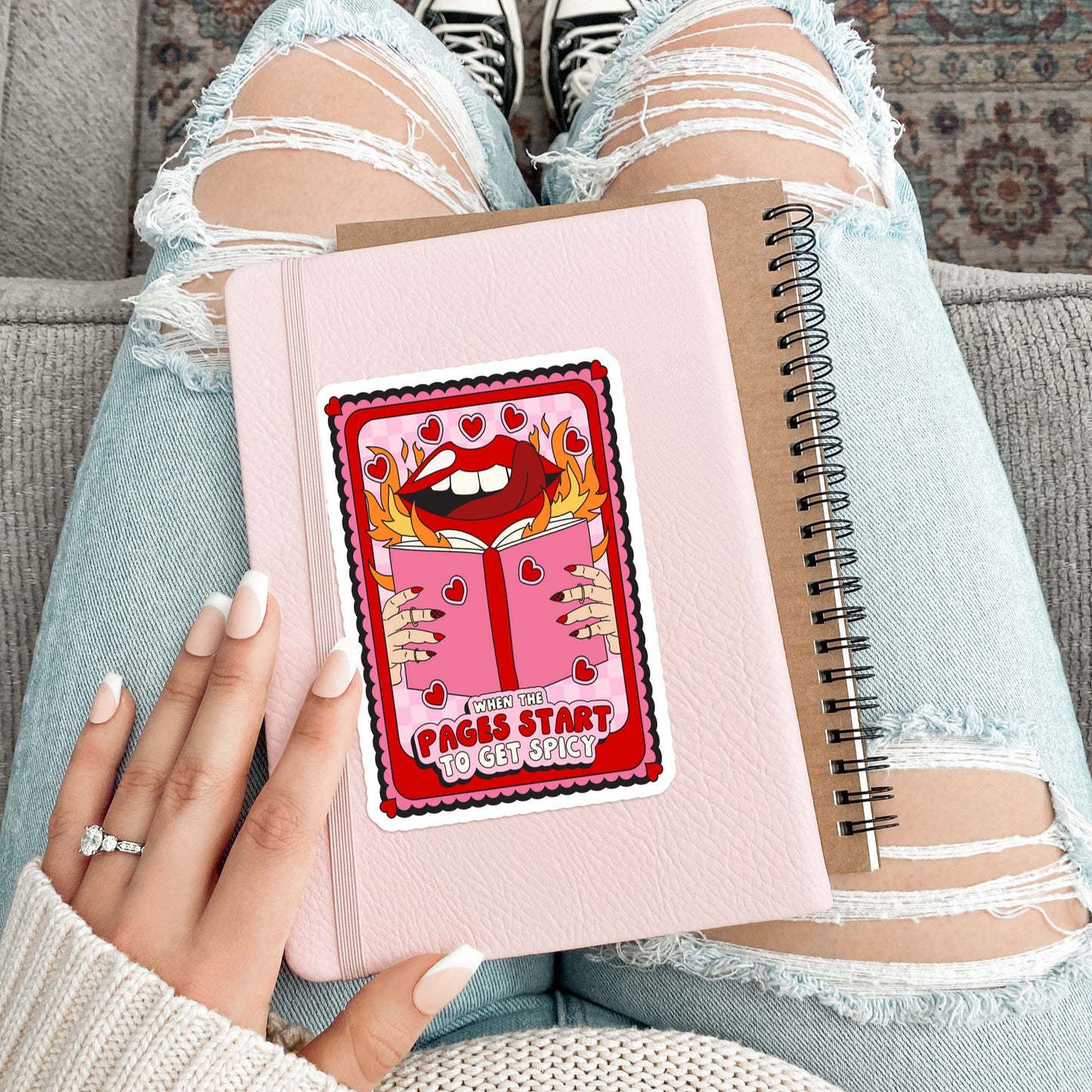 When the pages starts to get spicy Sticker