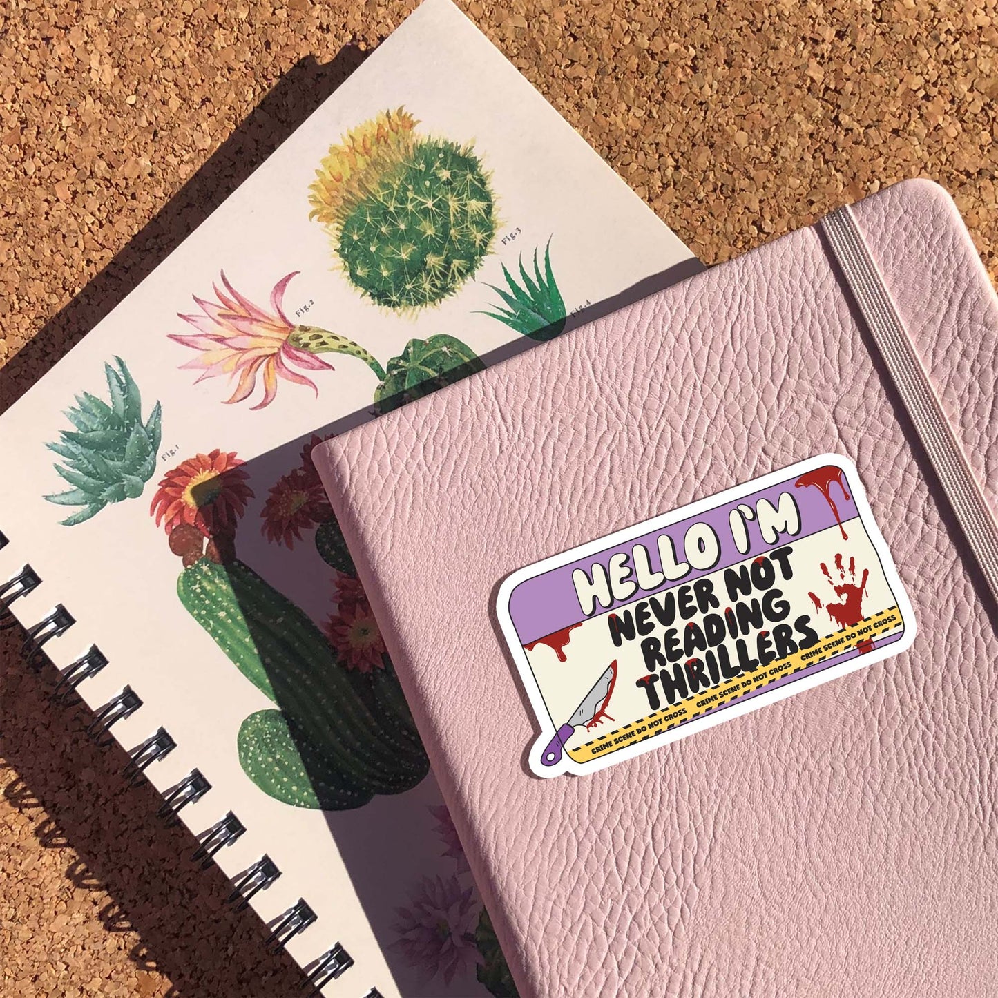 Hello I'm never not reading thrillers Sticker