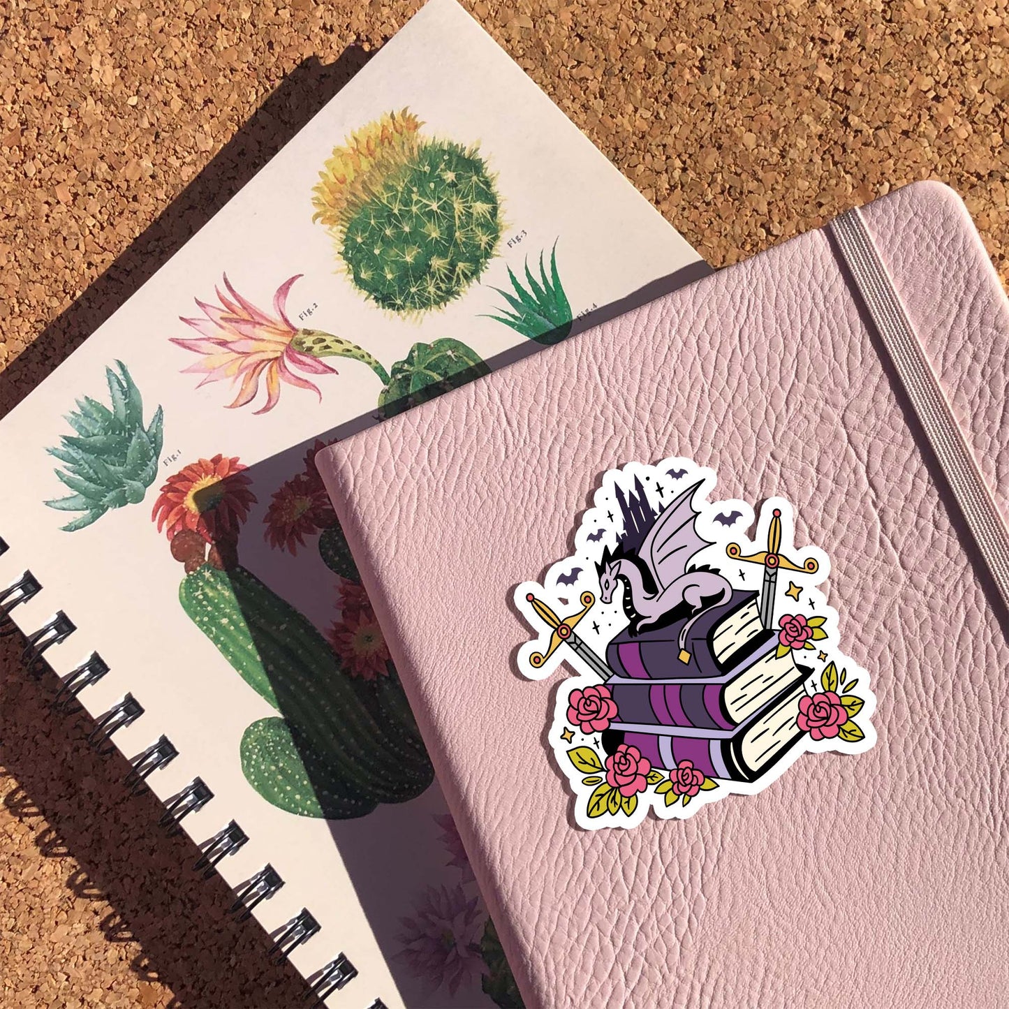 Dragon & Books Sticker