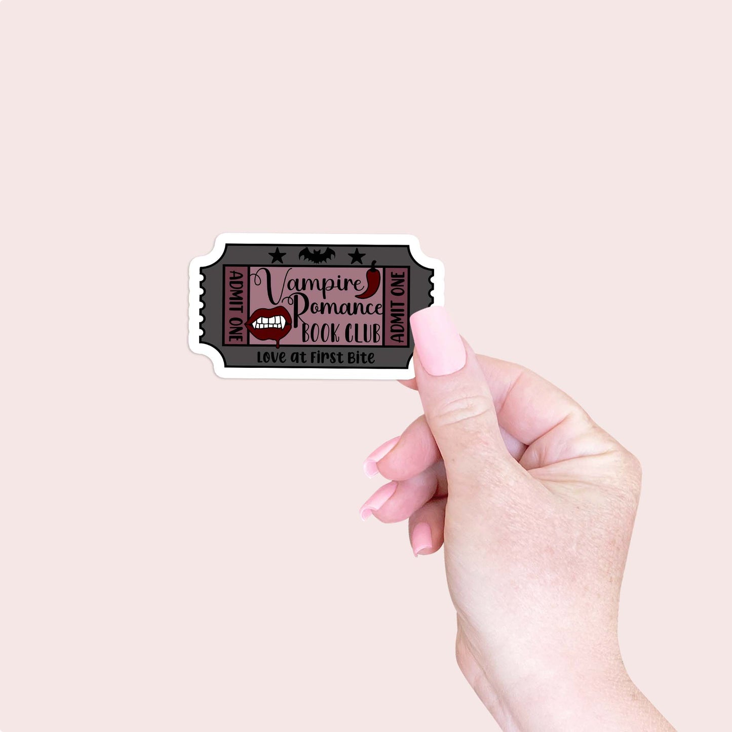 Vampire Romance Book Club Card Sticker