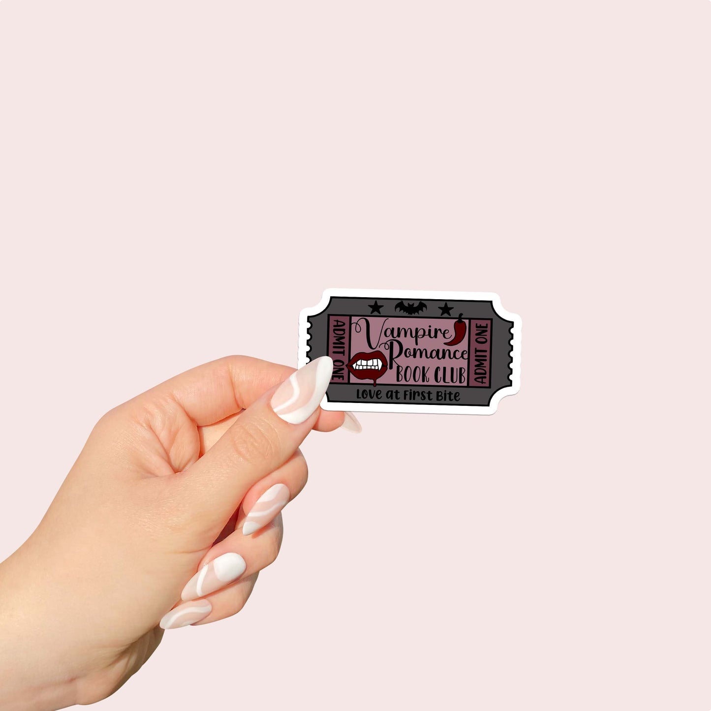 Vampire Romance Book Club Card Sticker