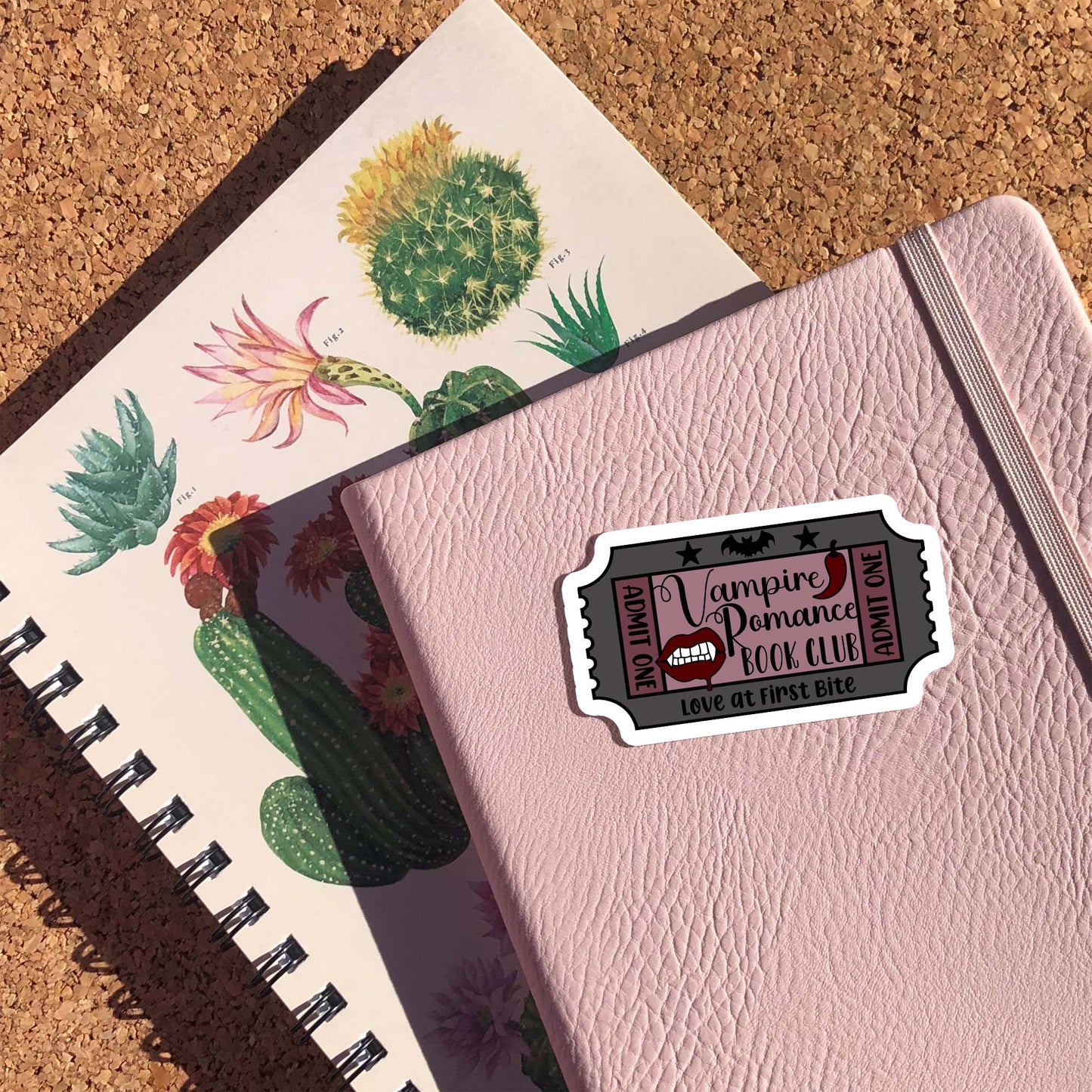 Vampire Romance Book Club Card Sticker