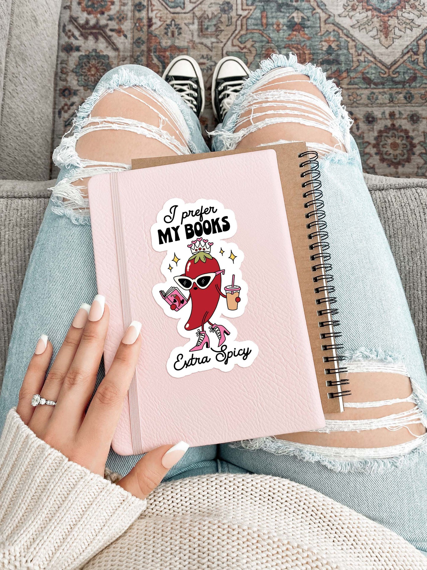 I prefer my books extra spicy Sticker