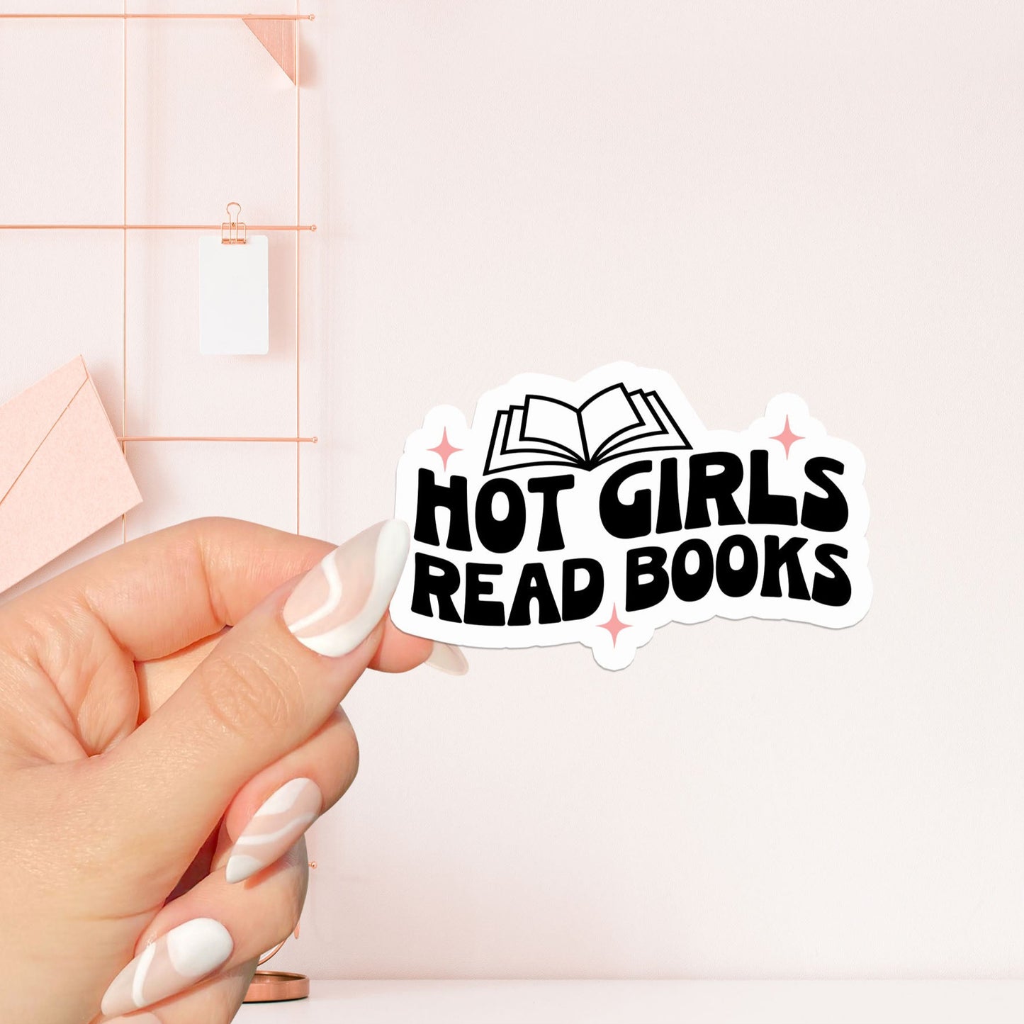 Hot girls read books Sticker