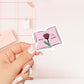 Sorry I'm booked pink with flower book Sticker