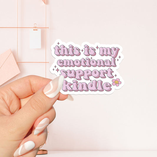 Emotional Support Kindle Sticker