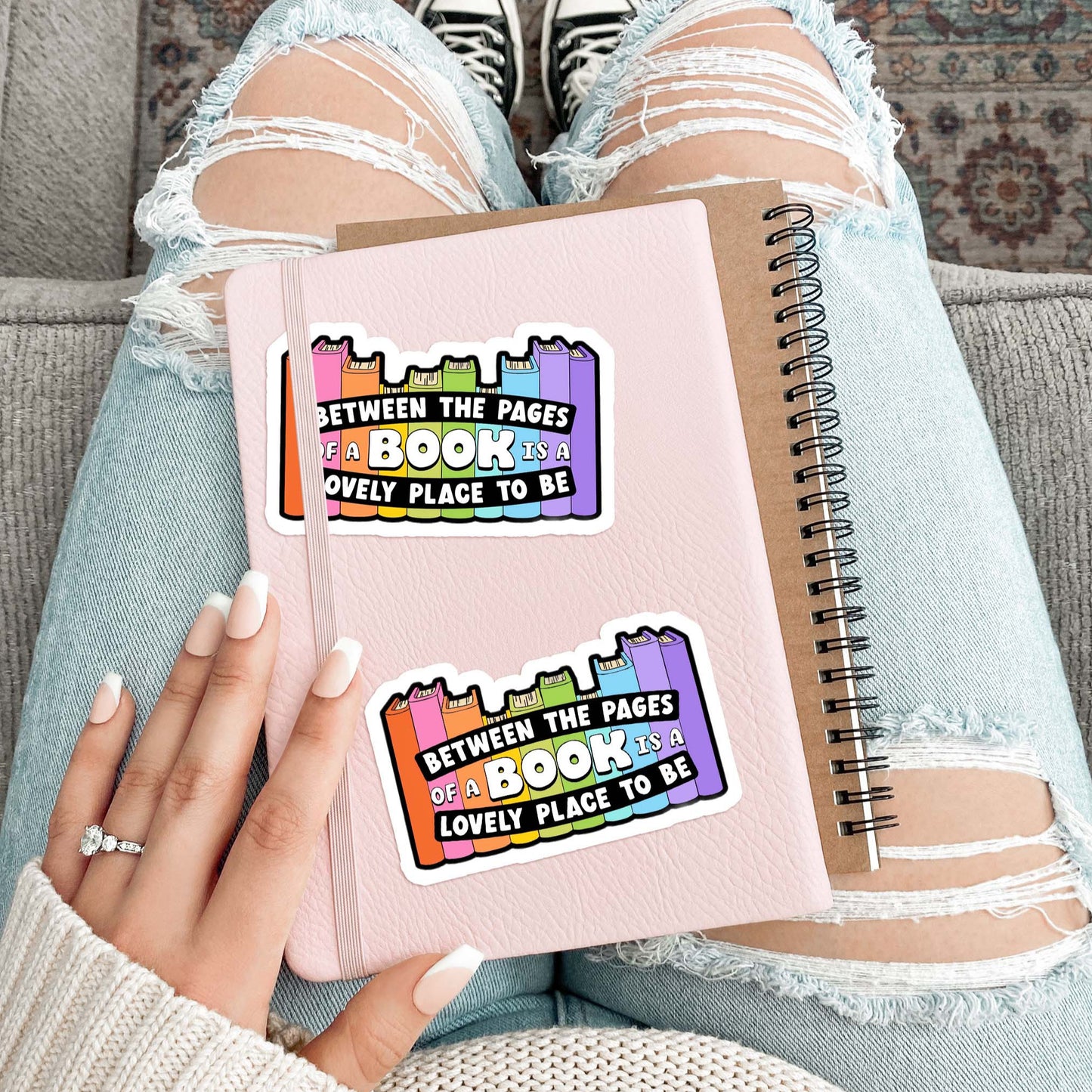 Between the pages of a book Sticker