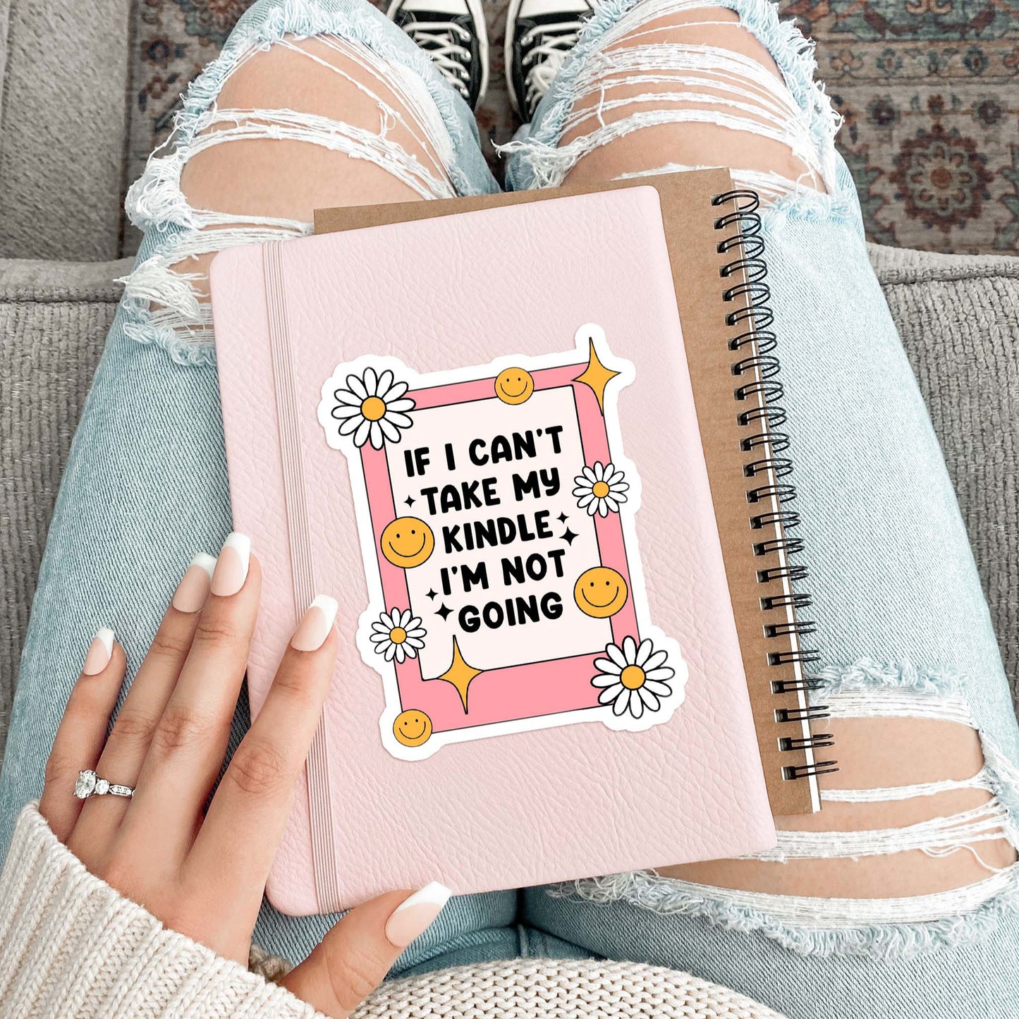If I can't take my kindle I'm not going Sticker