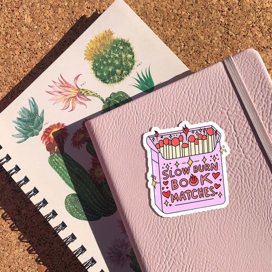 Slow Burn Book Matches Sticker