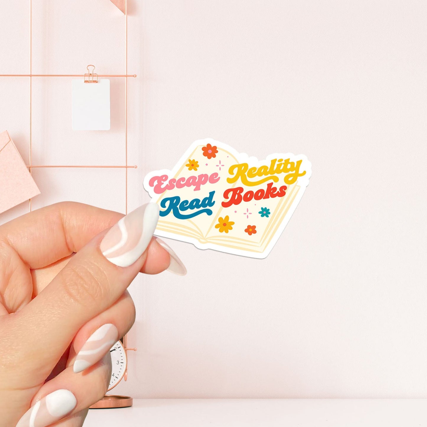 Escape reality read books Sticker