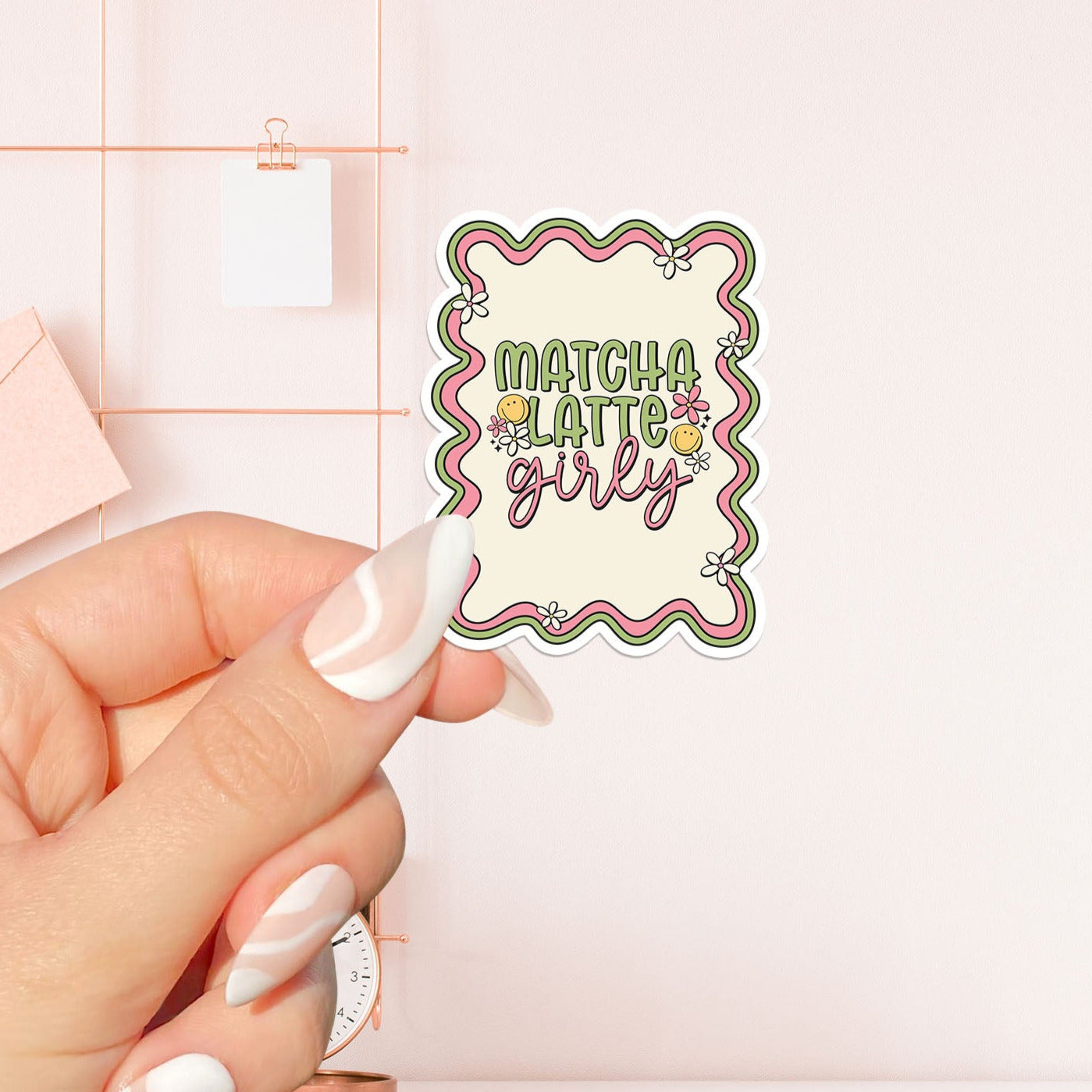 Matcha latte girlie Sticker