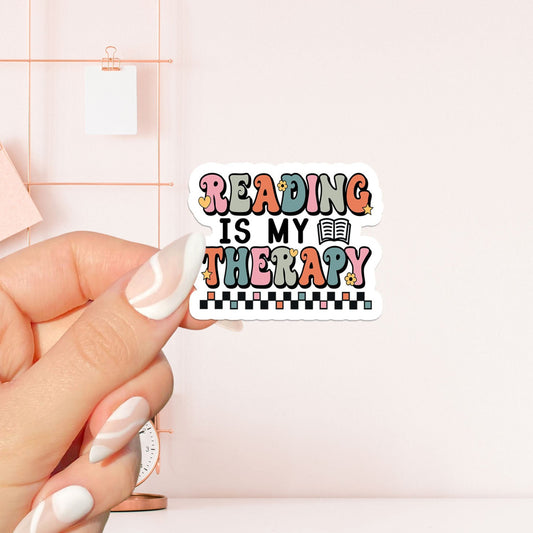 Reading is my Therapy Sticker