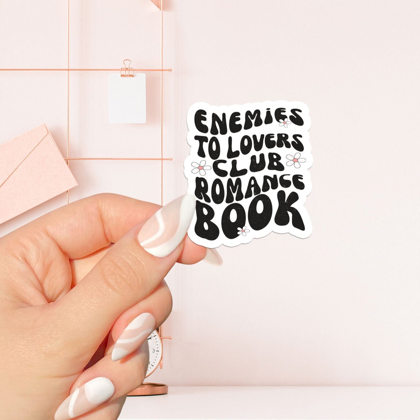 Enemies to lovers club romance member Sticker