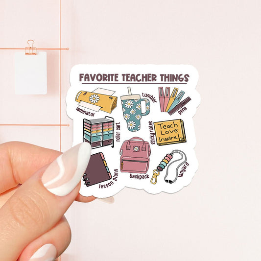 Favorite teacher things Sticker