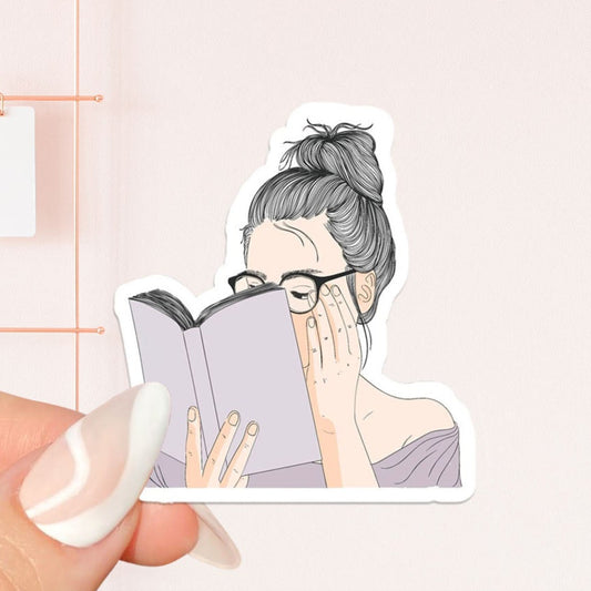 Girl reading Sticker