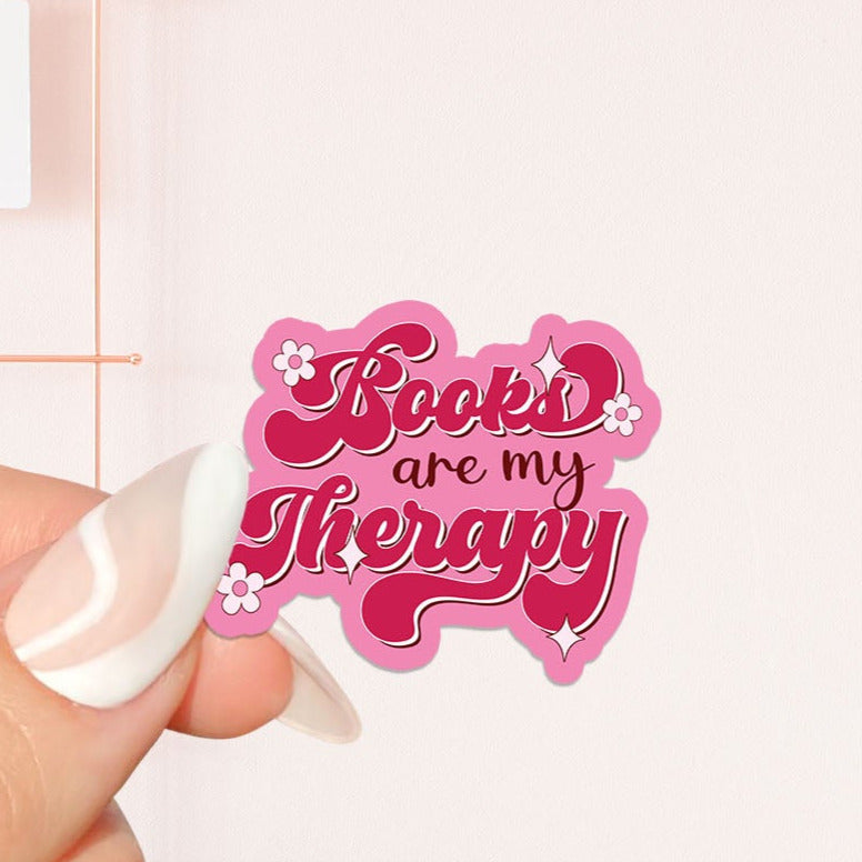 Books are my therapy Sticker