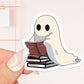 Cute ghost reading Sticker