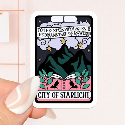 City of starlight tarot card Sticker