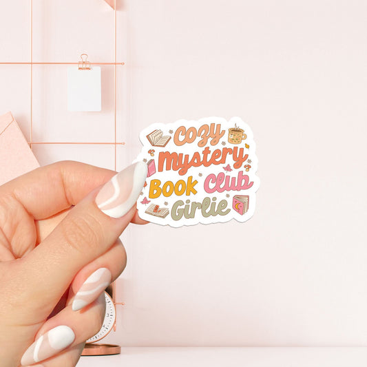 Cozy mistery book club girlie Sticker