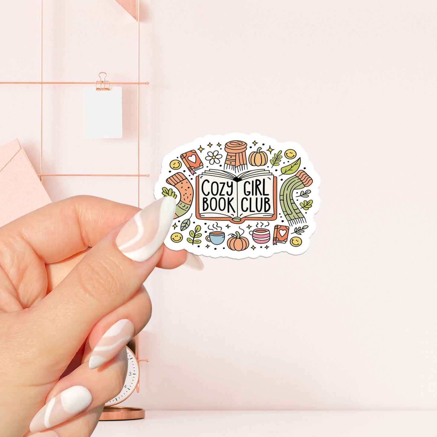 Cozy girl book club Sticker