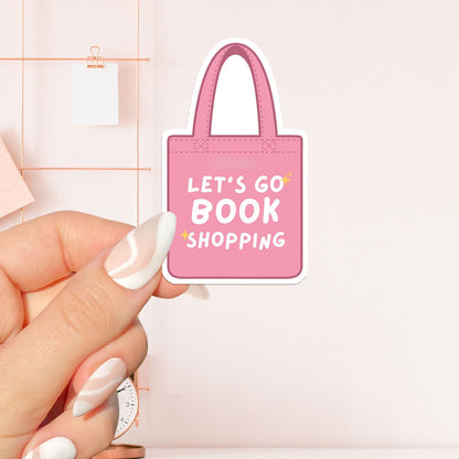 Let's go book shoping Sticker