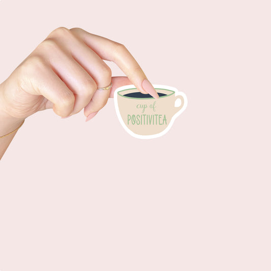 Cup Of Positiv Tea Sticker