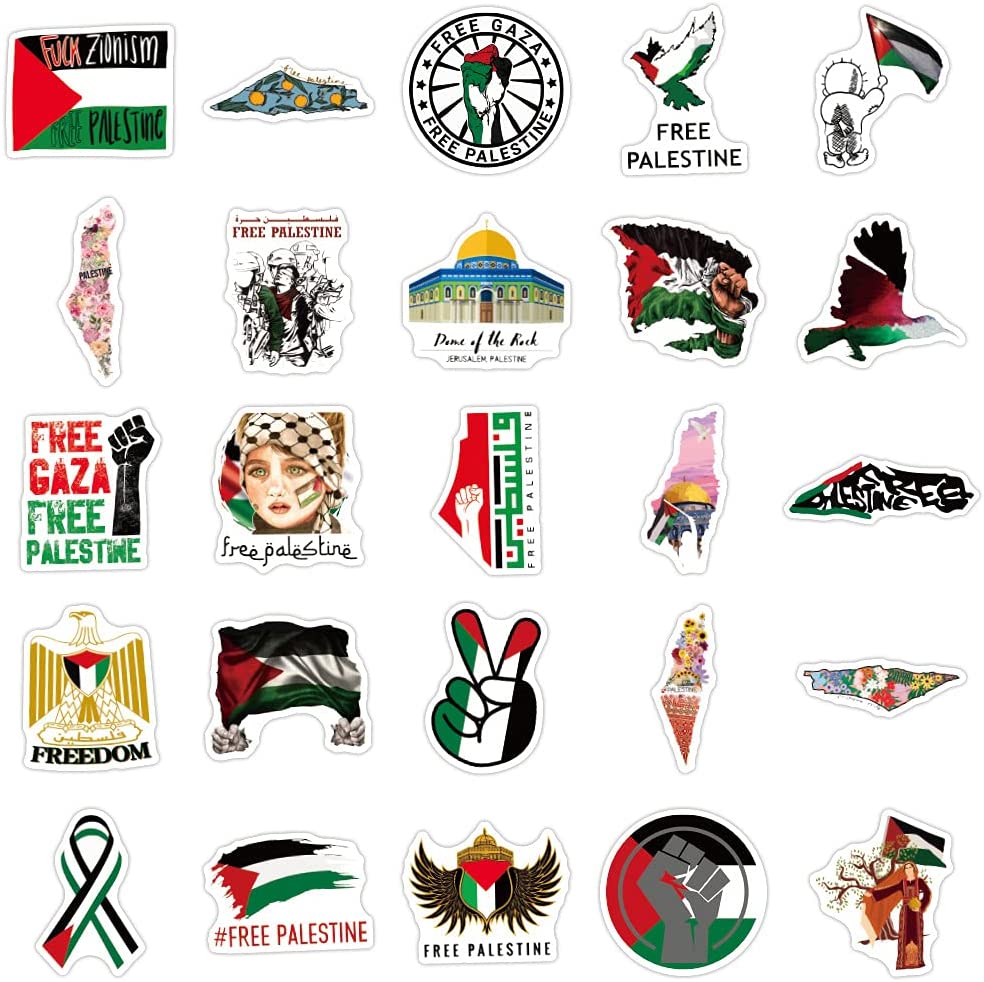 50 Pcs Free Palestine Stickers – Kindle Stickers Studio