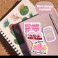 Pink Emotional support kindle sticker, bookish Sticker, book lover gift,bookish Merch, Kindle Sticker, Smut Reader, reading lover, e-reader