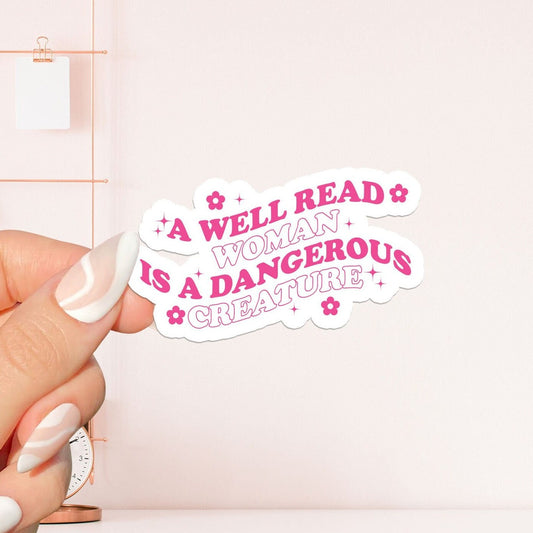 A well read woman Sticker , bookish Sticker ,book lover gift , bookish Merch , Kindle Sticker , Smut Reader , reading lover, e-reader