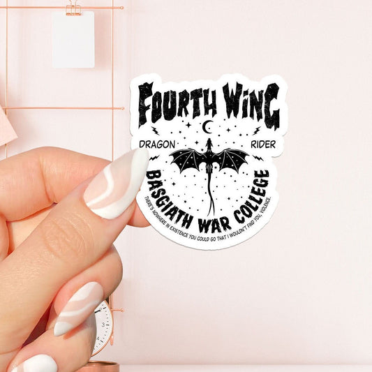 Fourth Wing Sticker, bookish Sticker, book lover gift, bookish Merch , Kindle Sticker, Smut Reader, reading lover, e-reader