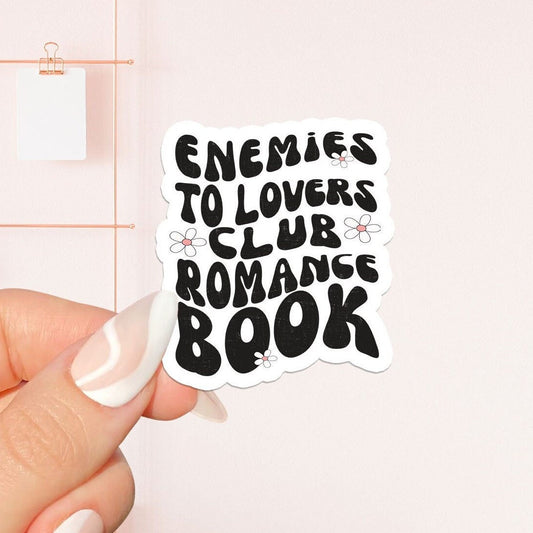 Enemies to overs club Sticker, bookish Sticker, book lover gift, bookish Merch , Kindle Sticker, Smut Reader, reading lover, e-reader