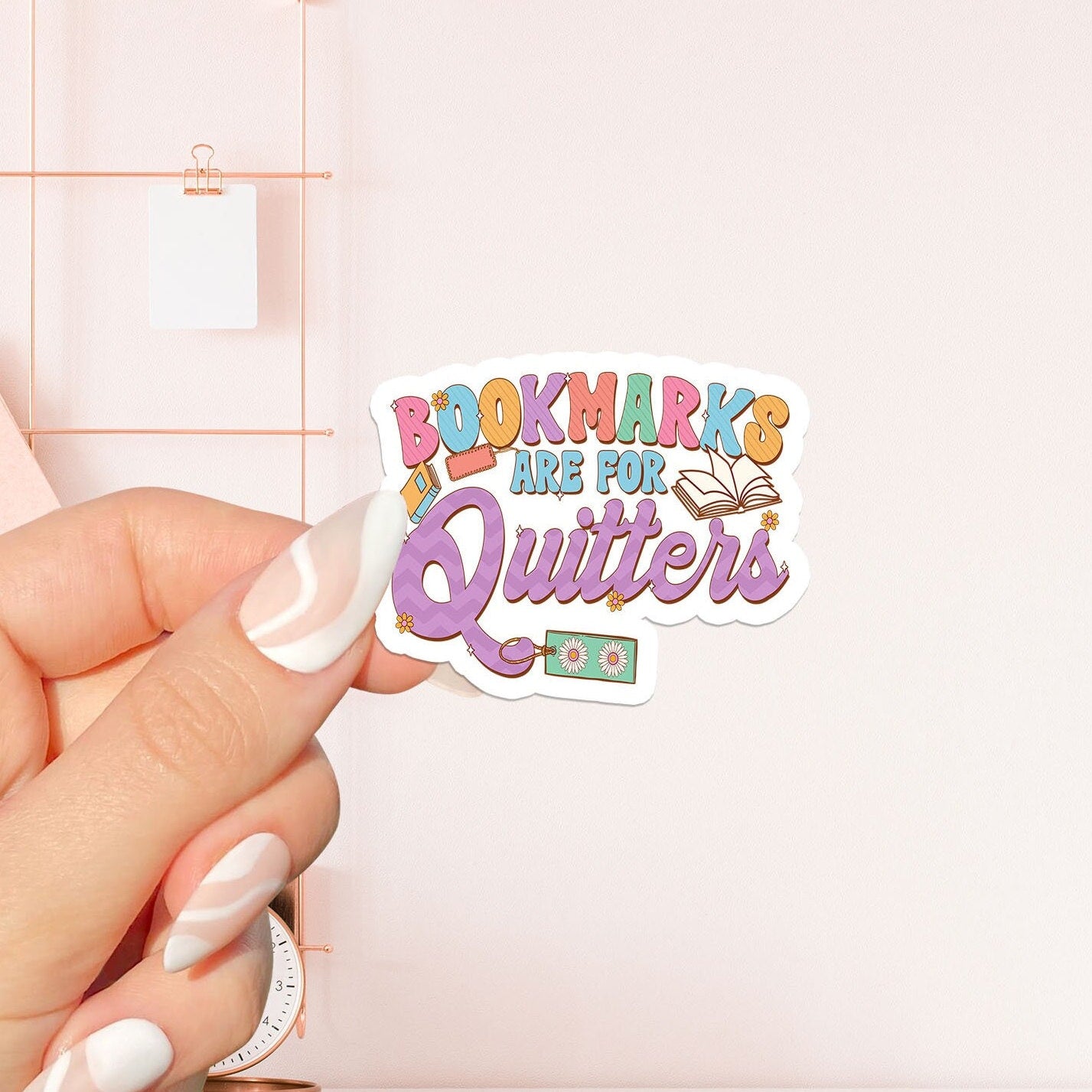 Bookmarks are for quitters Sticker, bookish Sticker, book lover gift,bookish Merch, Kindle Sticker, Smut Reader, reading lover, e-reader