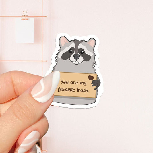 You are my  Favorite Racoon  Sticker, bookish Sticker, book lover gift,bookish Merch, Kindle Sticker, Smut Reader, reading lover, e-reader