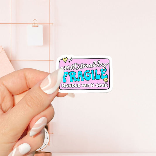 Emotionally fragile Sticker, bookish Sticker, book lover gift,bookish Merch, Kindle Sticker, Smut Reader, reading lover, e-reader