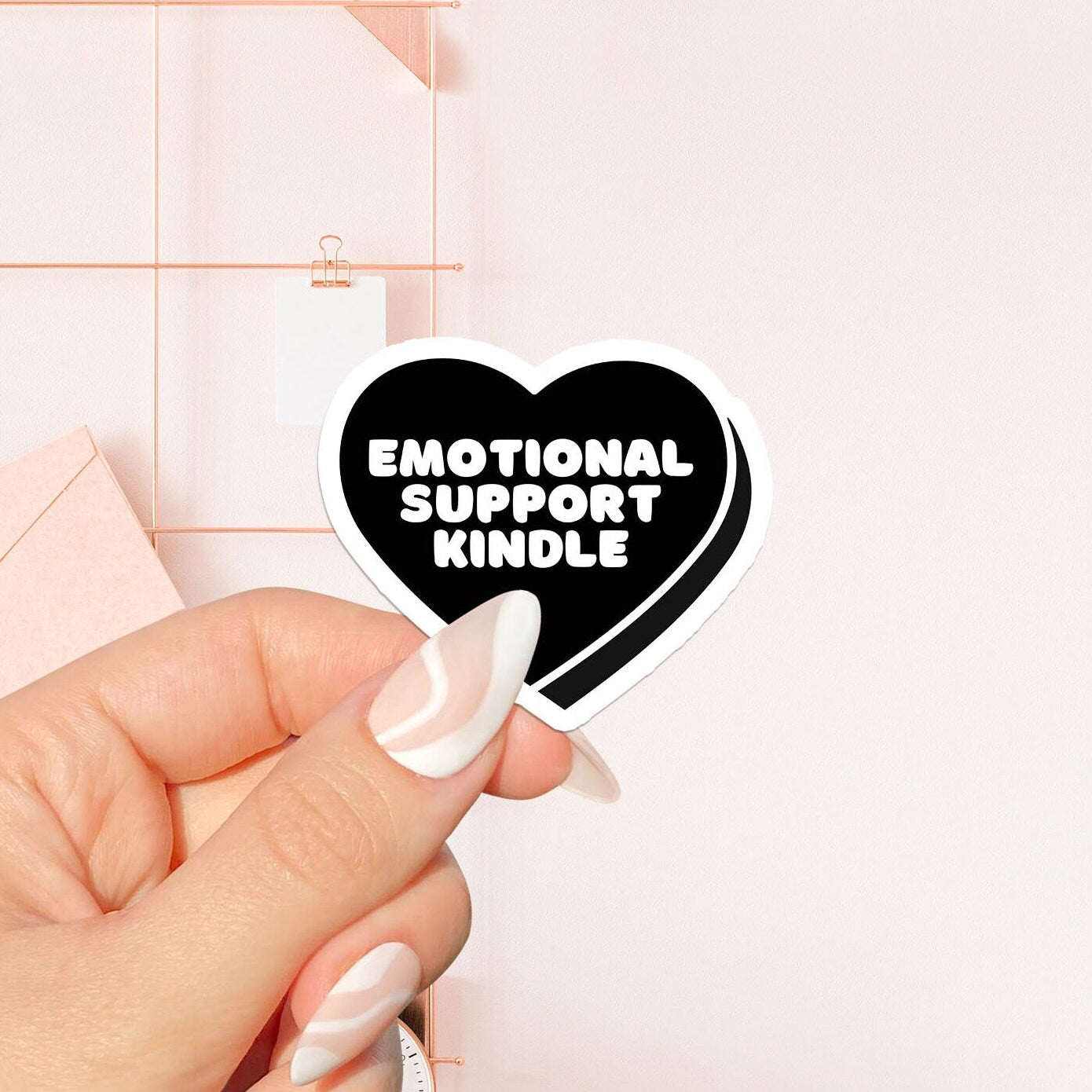 Emotional support Kindle sticker, bookish Sticker, book lover gift,bookish Merch, Kindle Sticker, Smut Reader, reading lover, e-reader